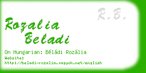 rozalia beladi business card